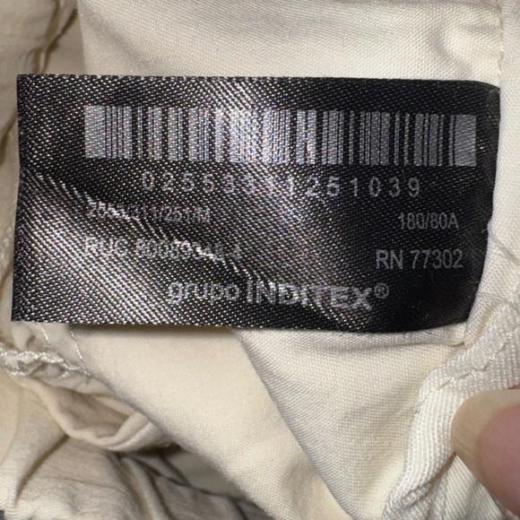 Zara Beige/Cream Big Pocket wide leg Cargo Pants. Size Medium. VVGUC. - Picture 9 of 16